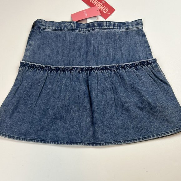 NWT Gymboree Girl Flounced Denim Skirt & Ruffle Neck Tank Size 8 - Picture 5 of 8